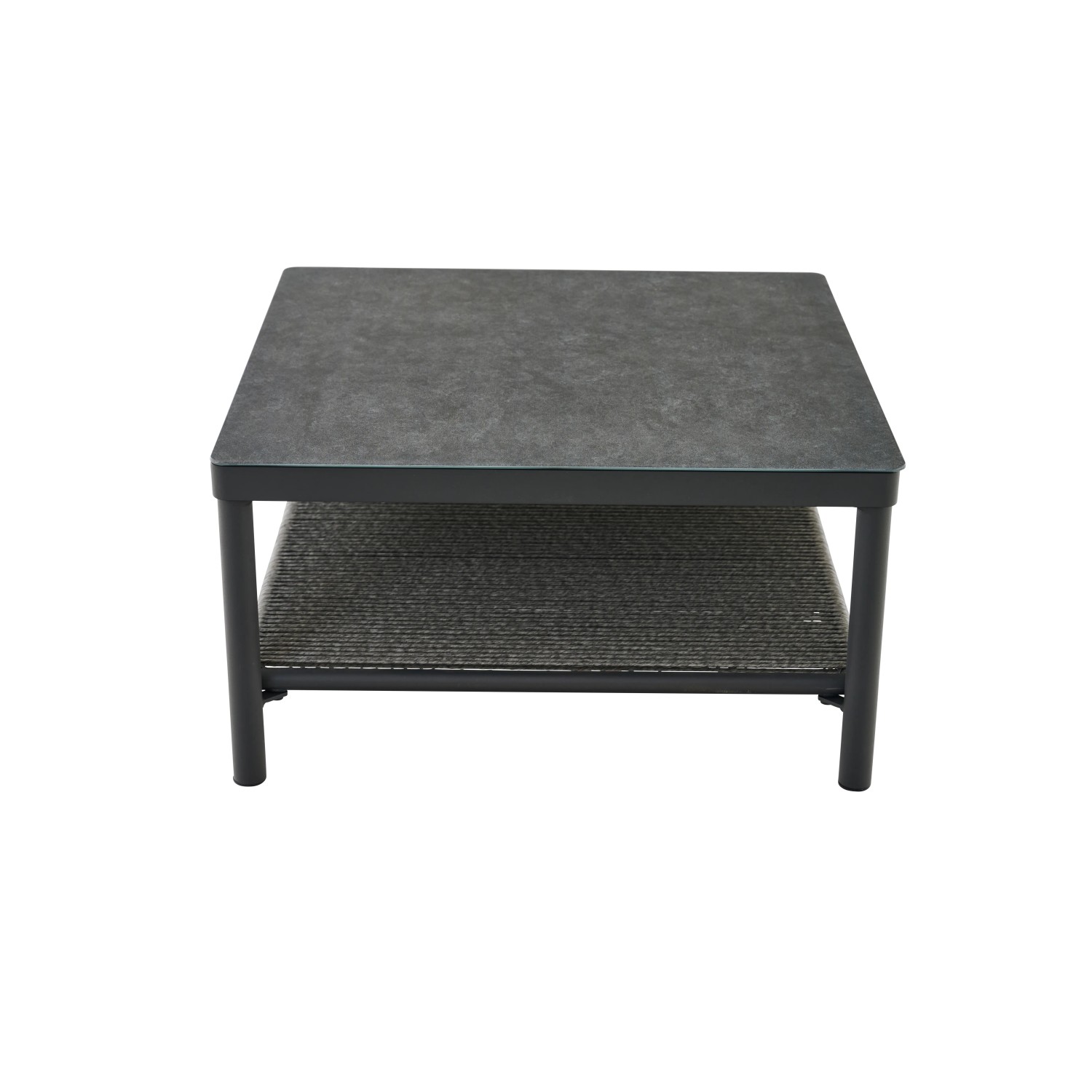 Quadratischer Siena Garden Gartentisch, anthrazit, 75x75 cm. Stabiler Tisch für Garten und Terrasse.