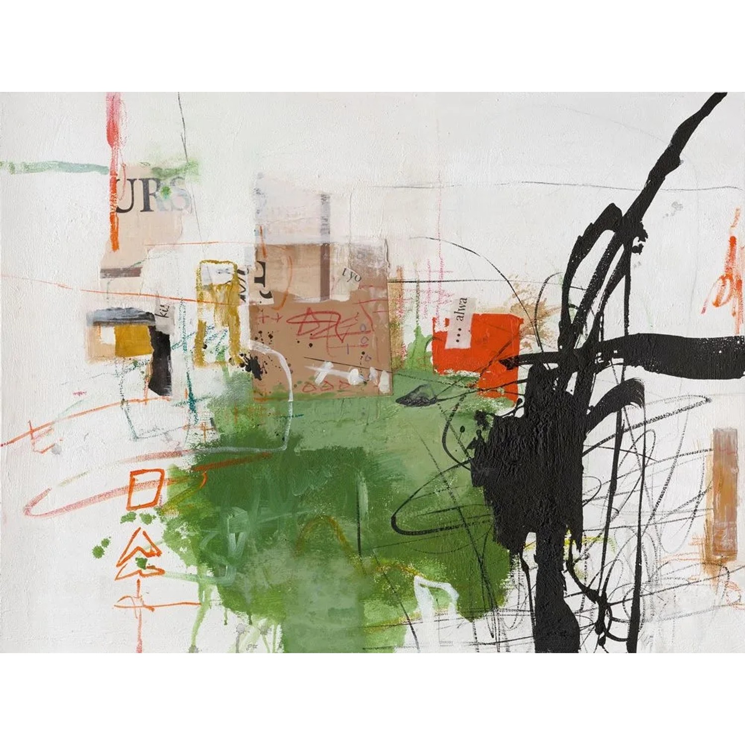 Art Universe Leinwandbild Green Reflections 90 x 120 cm