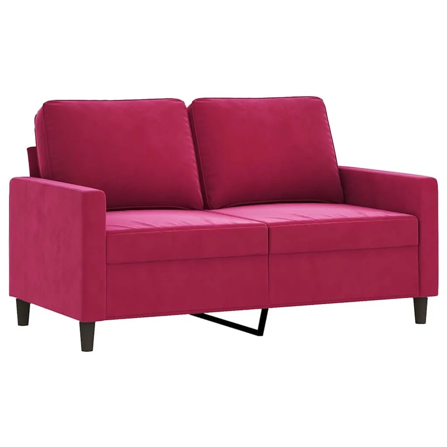 vidaXL 2-Sitzer-Sofa Weinrot 120 cm Samt 359193 günstig online kaufen