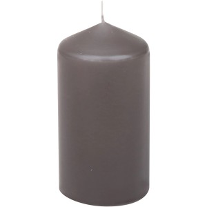 Graue Steinhart Stumpenkerze, 7,7x15 cm, für stimmungsvolle Atmosphäre.
