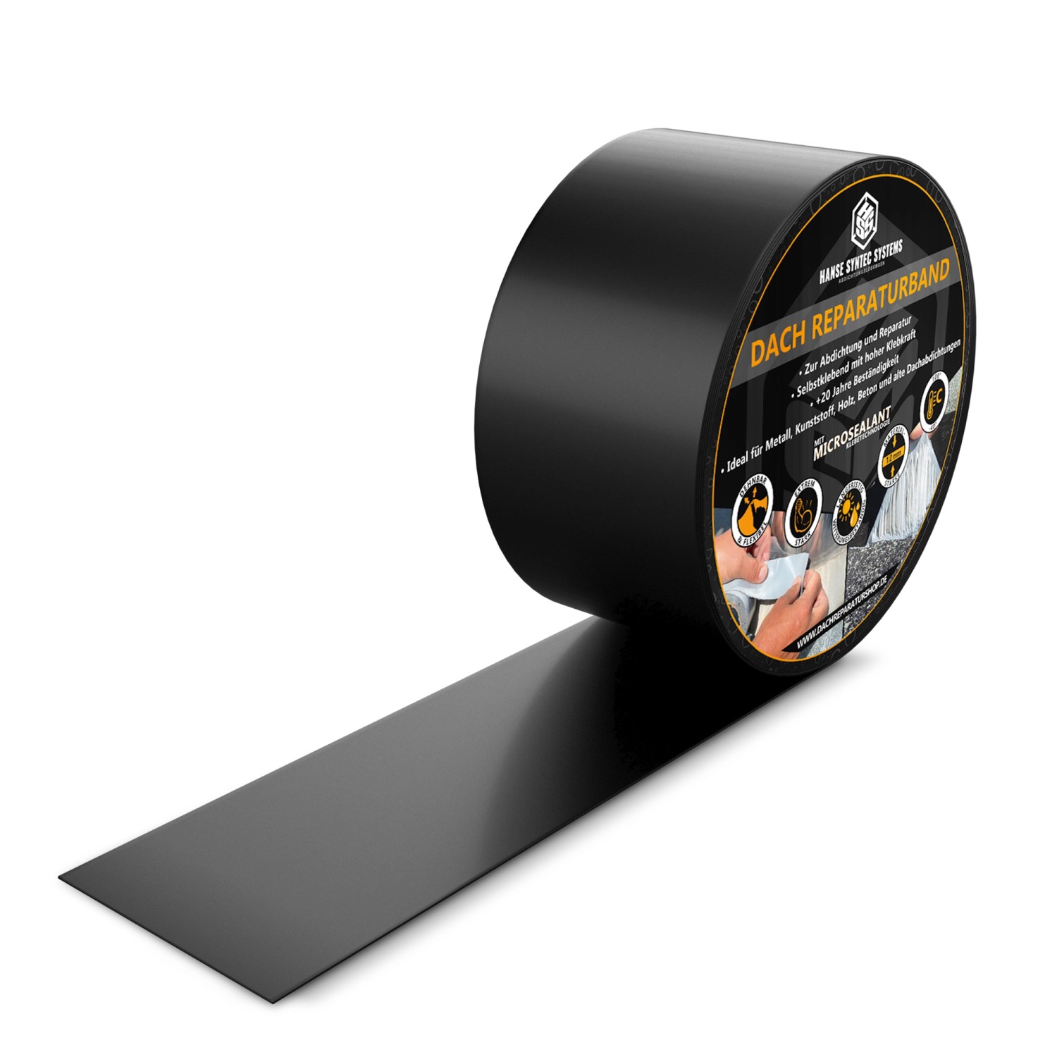 HSS Dach Reparaturband Schwarz 5 cm x 5 m