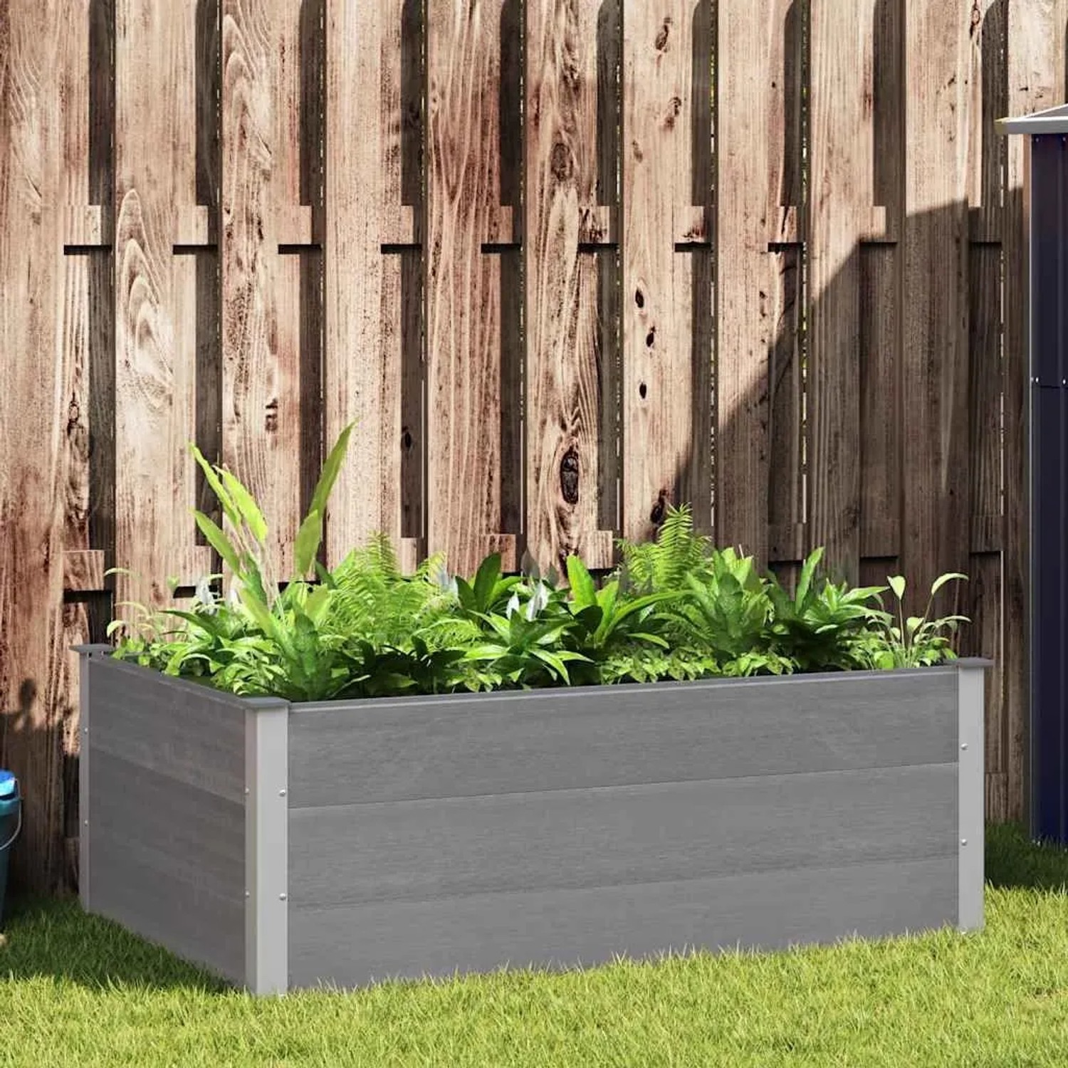 Furnicato Garten-hochbeet Wpc 150 X 100 X 54 Cm Grau