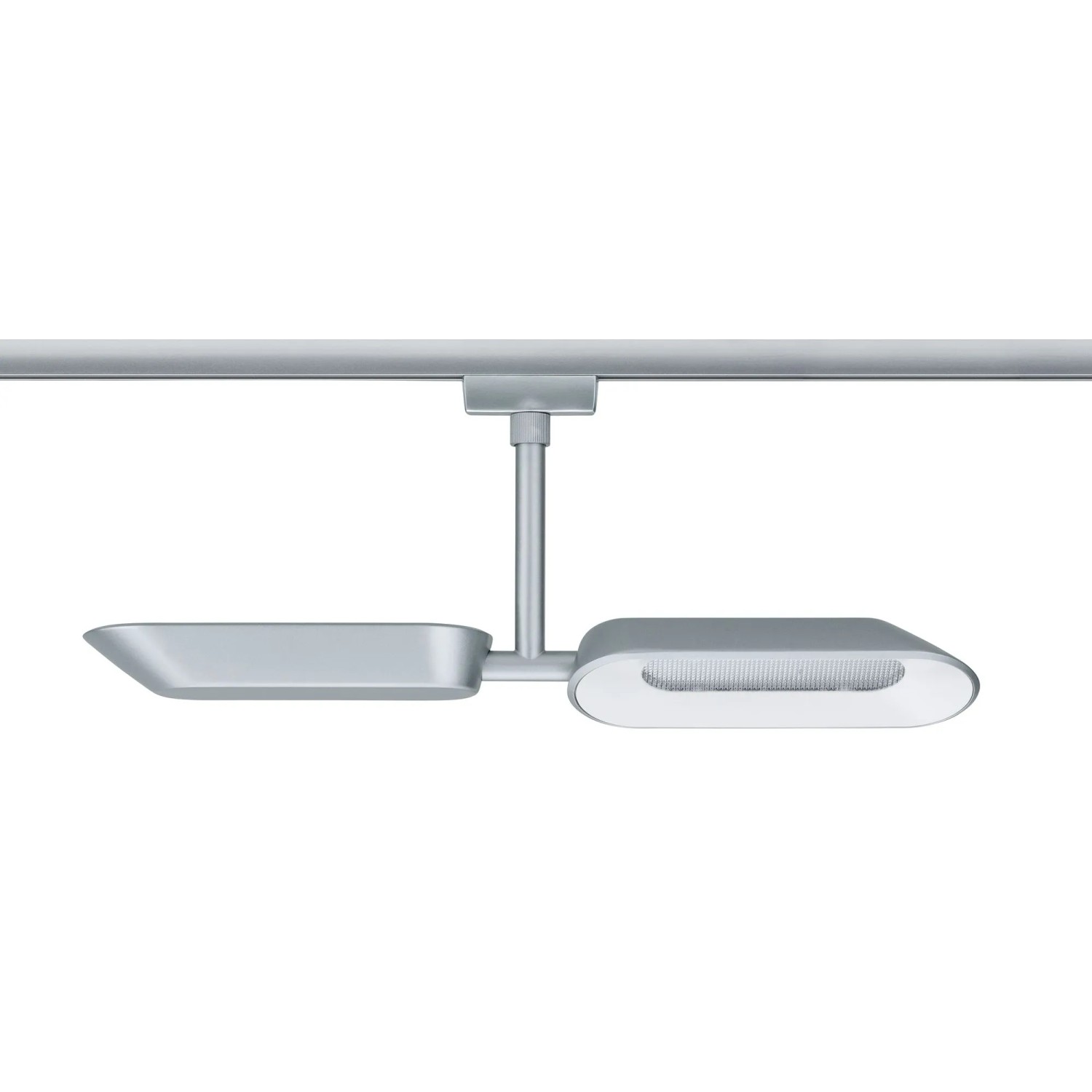 Paulmann URail LED Spot Dipper, 2x8W, Chrom matt/Weiß, dimmbar, für Schienensysteme.