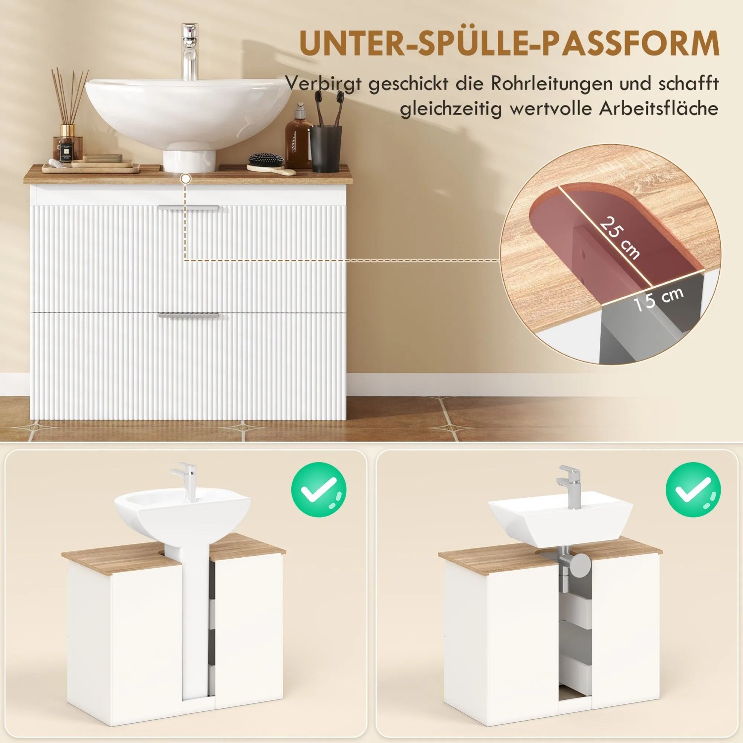 HOMCOM-Waschbeckenunterschrank-80L x 40B x 60H cm_5