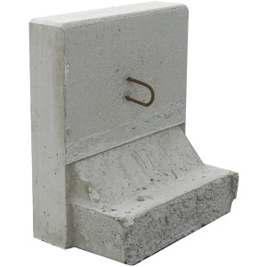 Grauer EHL Stützwinkel L-Stein, 50x55 cm, zur Abstützung von Hängen und für Mauersysteme.