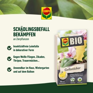 Compo BIO Gelbsticker 10 Stück gegen fliegende Schadinsekten