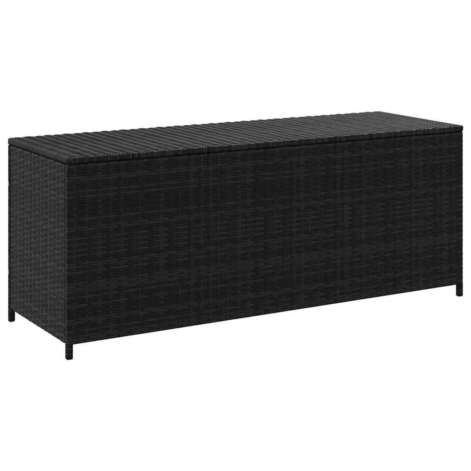 vidaXL Garten-Auflagenbox Schwarz 150x50x60 cm Poly Rattan 43134