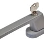 Abus Fenstergriff FG110 S, abschließbarer Fenstergriff in Silber mit Schlüssel.