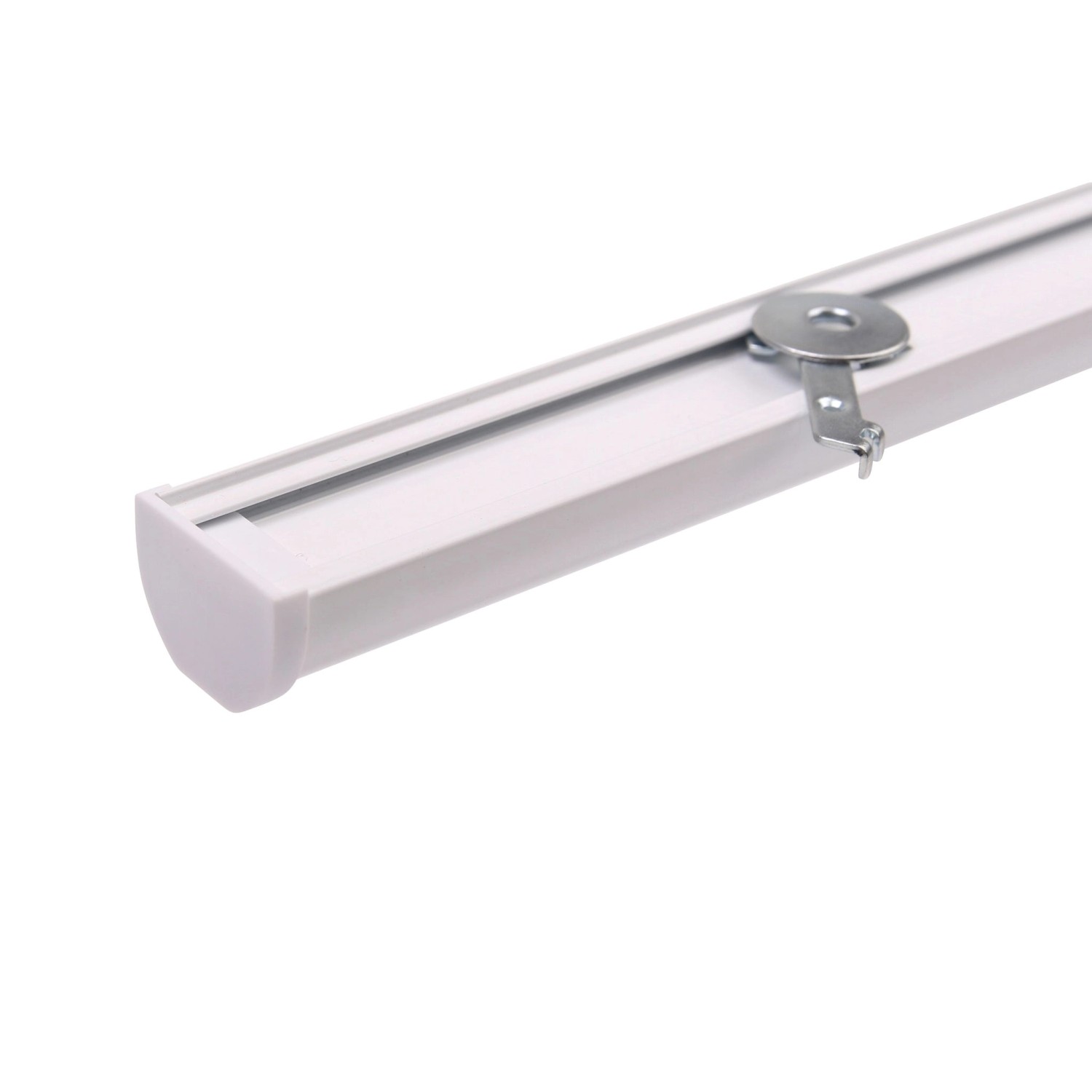 Deco-Raum Gardinenschiene nach Maß 1-Lauf Round Weiß 130cm_8