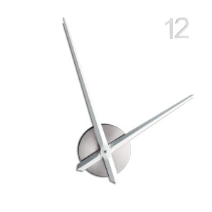 Relaxdays Wanduhr DIY Acryl Metall Silber Leise 110 cm