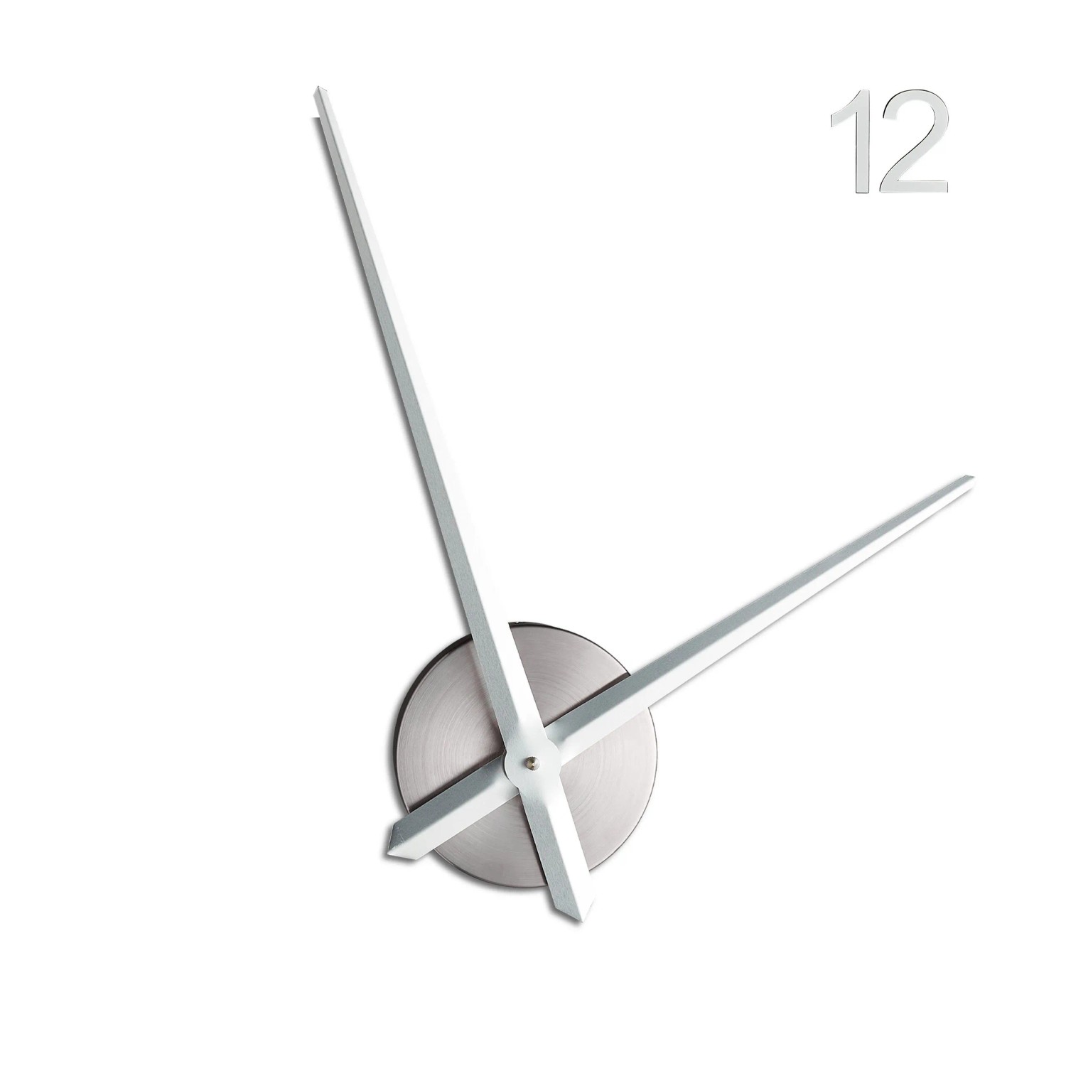 Relaxdays Wanduhr DIY Acryl Metall Silber Leise 110 cm