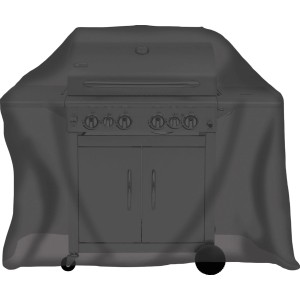 Schwarze tepro Universal Abdeckhaube für großen Gasgrill, ca. 150x110cm, schützt vor Wettereinflüssen.