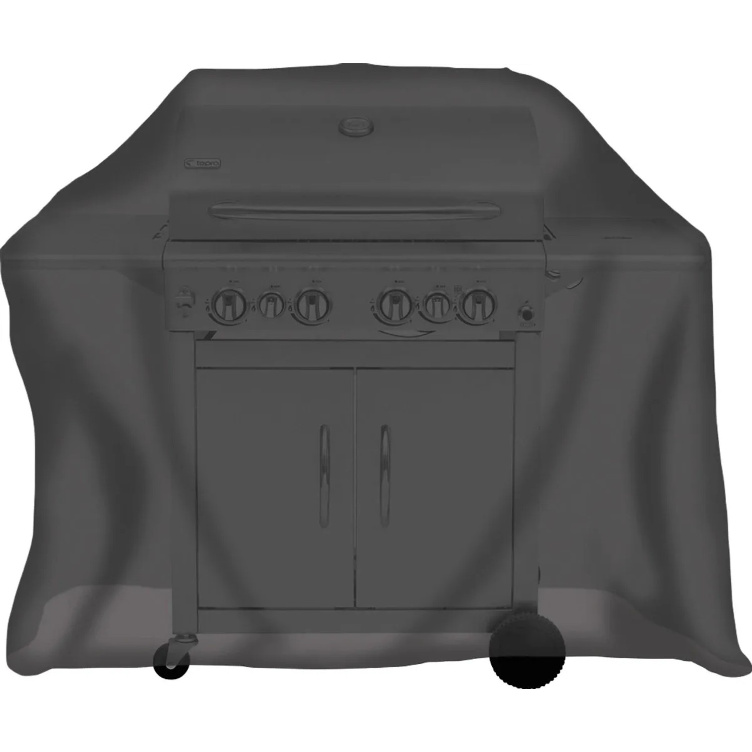 Tepro Universal Abdeckhaube für Gasgrill groß ca. 150 cm x 110 cm Schwarz