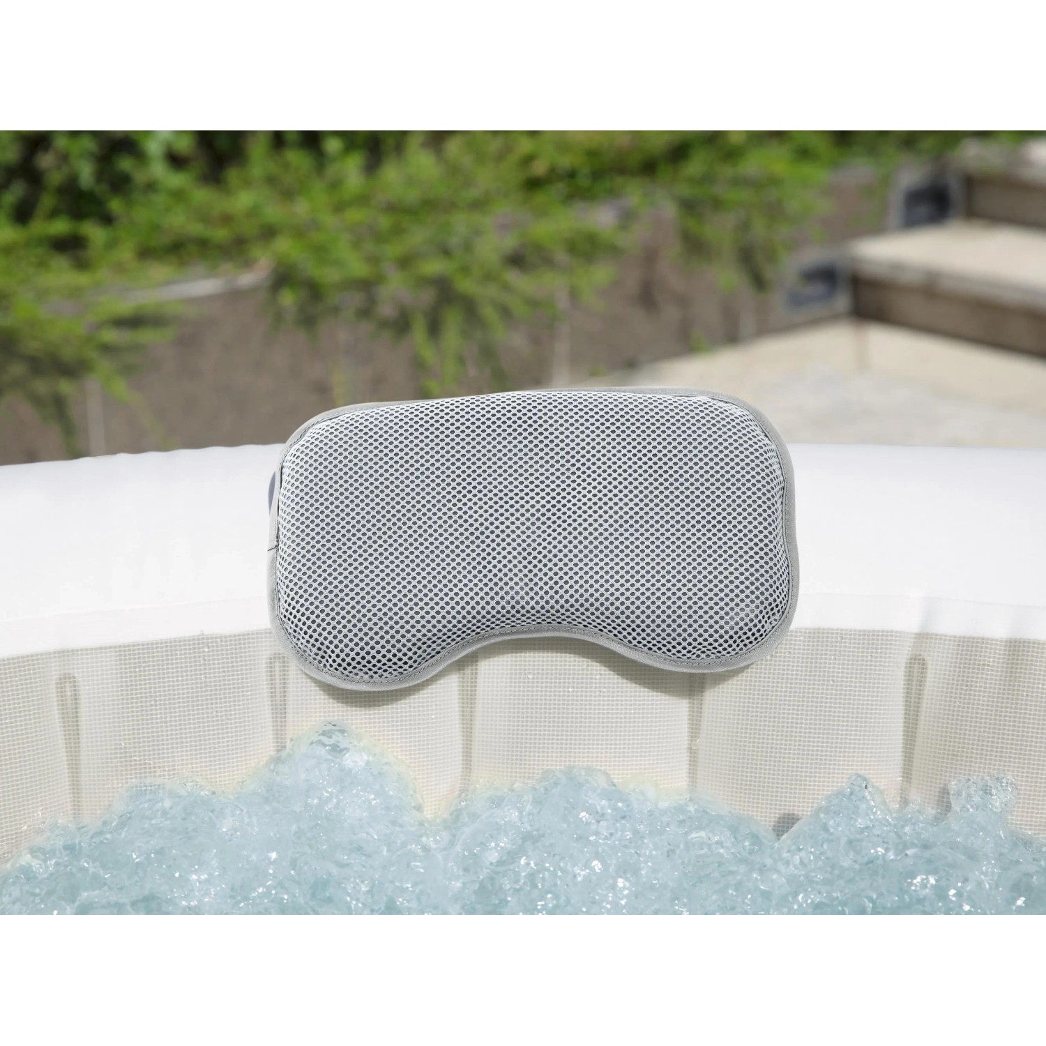 Bestway LAY-Z-SPA Nackenkissen, gepolstert, grau, 2er-Set für Whirlpool Zubehör.