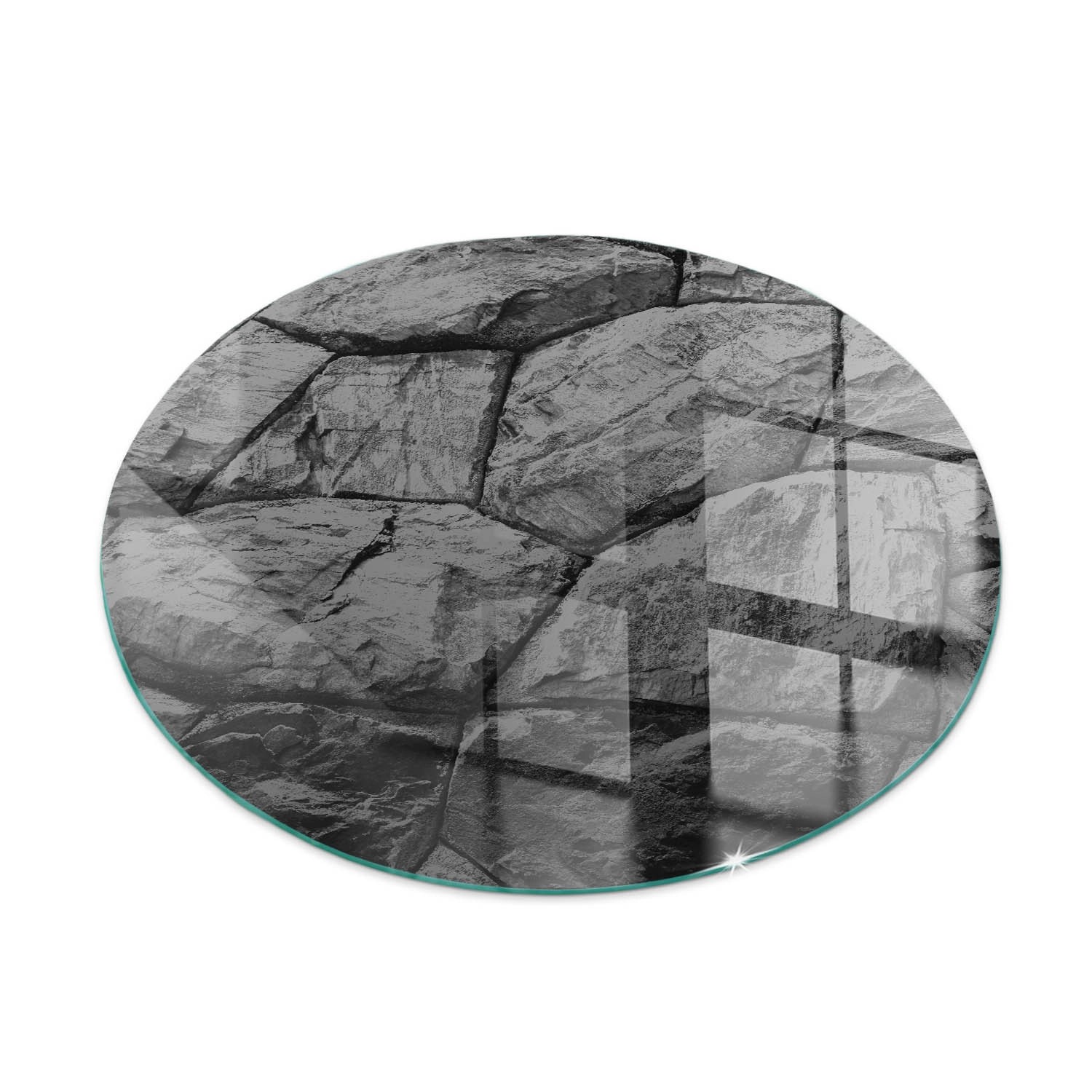 Tulup Glasplatte für Kamin Natursteinmuster Glasbodenplatte für Kaminöfen R günstig online kaufen