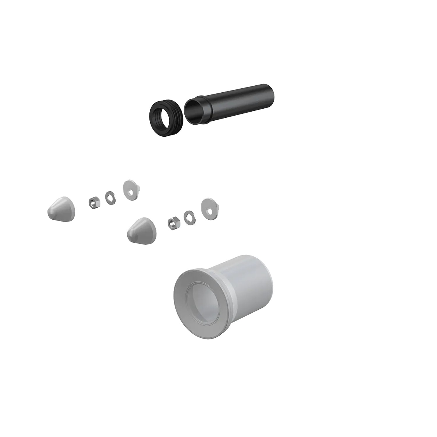 Alcadrain WC-Zubehör komplett DN110, 200 mm, Polypropylen/Polyethylen, Weiß