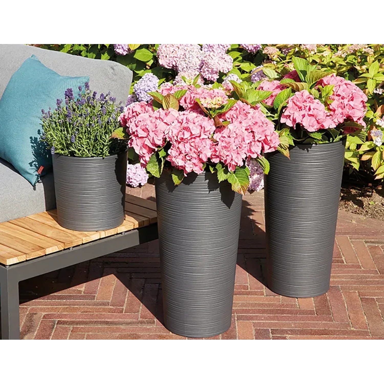 elho blumenkasten 80 cm Balkonkasten Elho Corsica blau