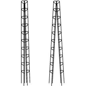 Bellissa Bohnenturm, 340 cm, 4-teilig, verzinkt, für Rankpflanzen im Garten oder Topf.