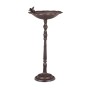 Relaxdays Vogeltränke Gusseisen Braun Wetterfest Frostsicher 74,5 cm x 37,5 cm x 35 cm 9 kg