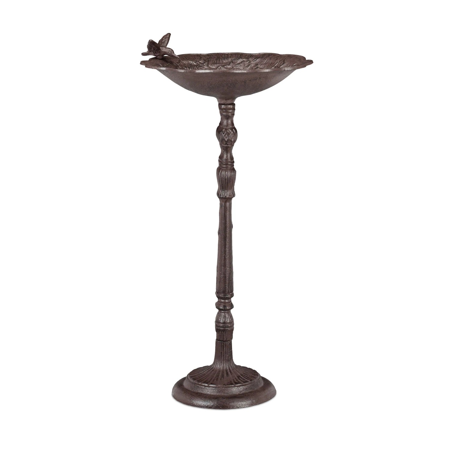 Relaxdays Vogeltränke Gusseisen Braun Wetterfest Frostsicher 74,5 cm x 37,5 cm x 35 cm 9 kg