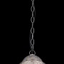 Silbergraue Globo Pendelleuchte mit bunten Acrylkristallen, 270x1200 mm. Dekorative Hängeleuchte.
