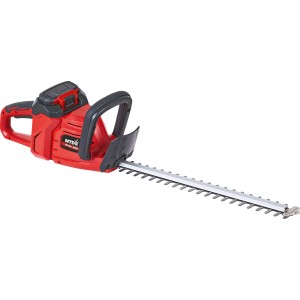 MTD Akku-Heckenschere HT40-500, rot/schwarz, mit beidseitig geschliffenen Messern.