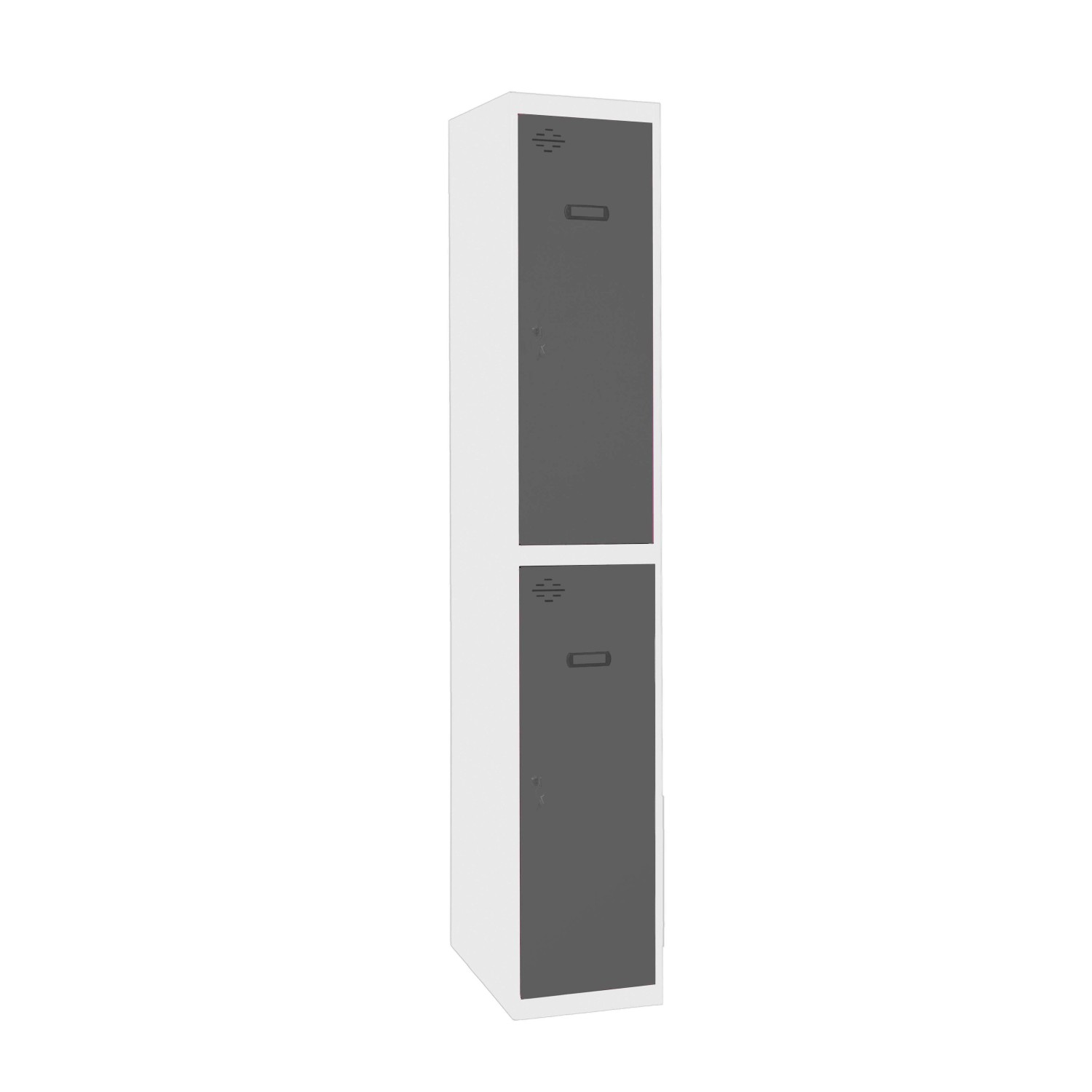 PROREGAL Spind AMEGO HxBxT 180 x 30 x 50 cm 2 Abteile Grundmodul Weiß-Anthr günstig online kaufen