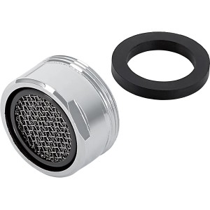 Mischdüse M24 für Küchenarmatur, verchromt mit Dichtungsring als Ersatzteil.