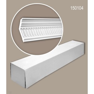PROFHOME Eckleisten Set, 8 Zierleisten (16m), weiß, Neo-Klassizismus Design.