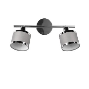 Trio Spot Arosa, 2-flammig, Chrom/Grau, schwenkbare Spots für optimale Ausleuchtung.