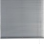 Silberne Aluminium Jalousie Burgos, 70x160 cm, für Fenster, mit Zugschnur zur Lichtregulierung.