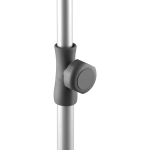 Detailaufnahme: Push-Up Mechanik des Schneider Balkonschirm Locarno, natur.