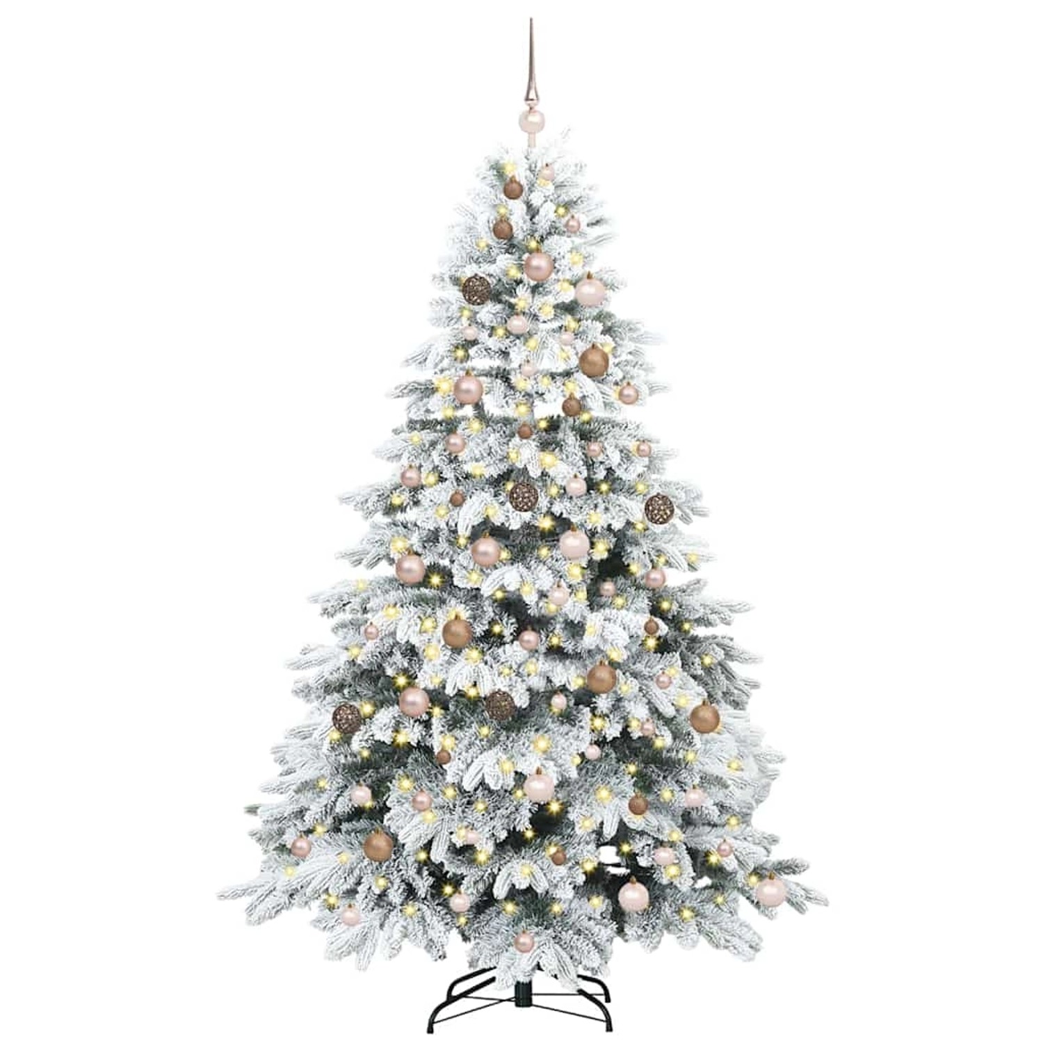 vidaXL Künstlicher Weihnachtsbaum mit 300 LEDs Grün 210 cm PE und PVC 3397625