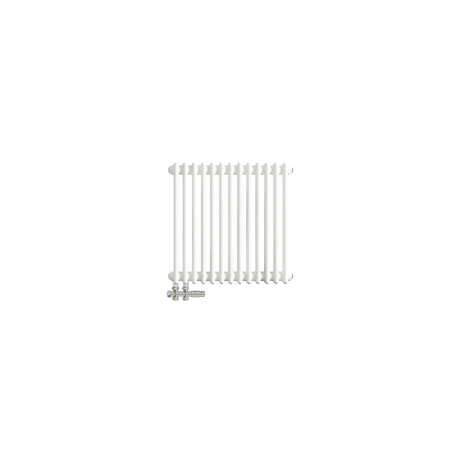 AICA Traditioneller Gusseisenstil 2 Spalten Heizkörper 600 x 605 mm Weiß 663W