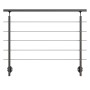 Dolle Geländer-Komplettset, 150 cm, Anthrazit, zur Wandmontage. Handlauf und Edelstahlstäbe inklusive.