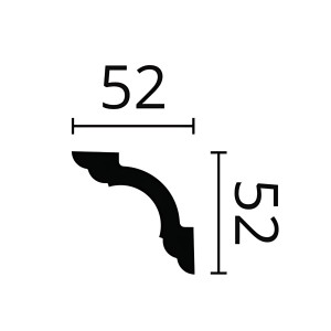 Weiße NOEL & MARQUET Eckleiste WT5, 5,2x5,2 cm, für Paneel-Zubehör.
