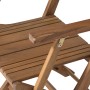 Detailansicht des Siena Garden Klappsessels Falun aus Akazienholz, beige. Gartenstuhl mit Lattenstruktur.