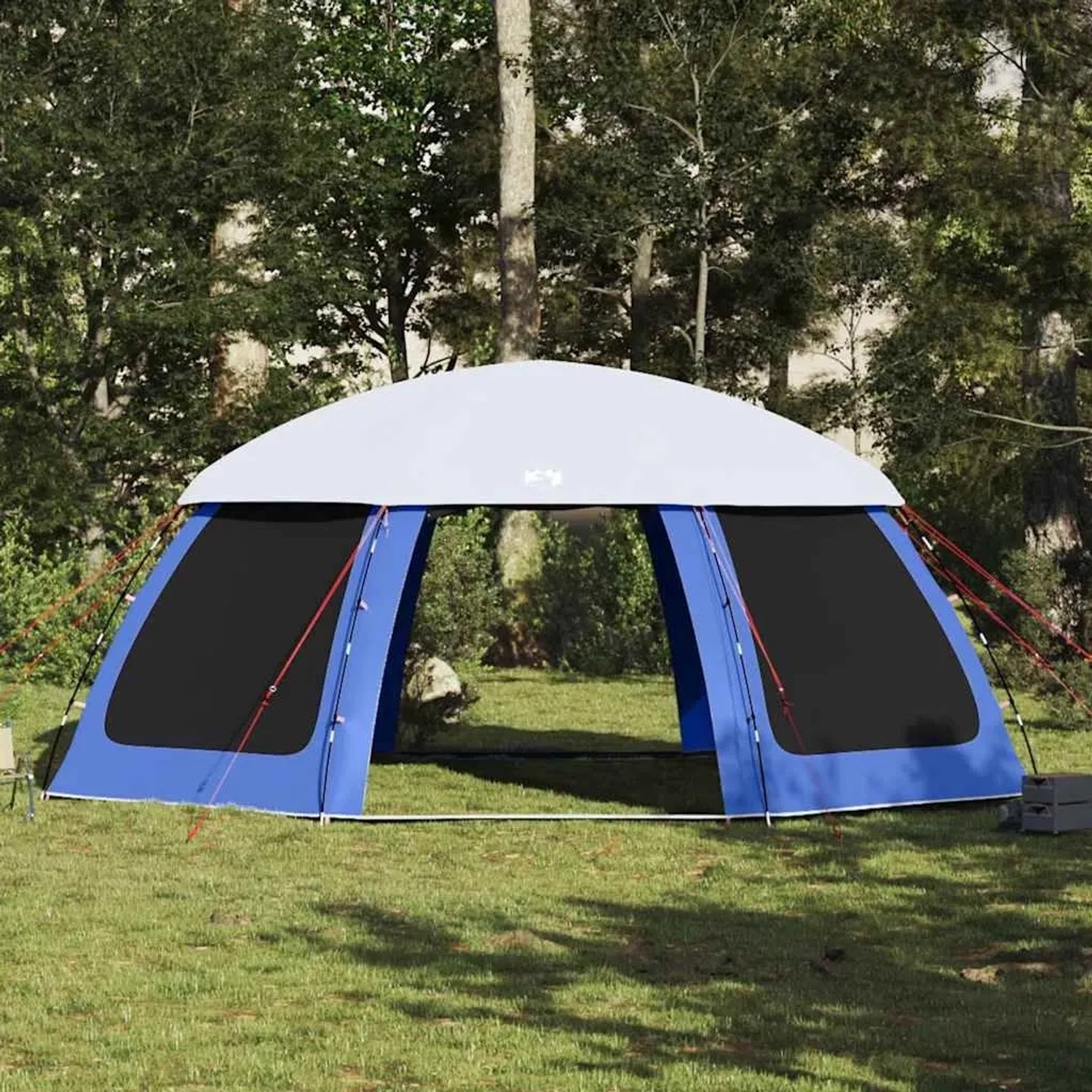 vidaXL Poolzelt mit Abnehmbarem Überzelt Netzwänden Azurblau 690x690cm 4100640_4