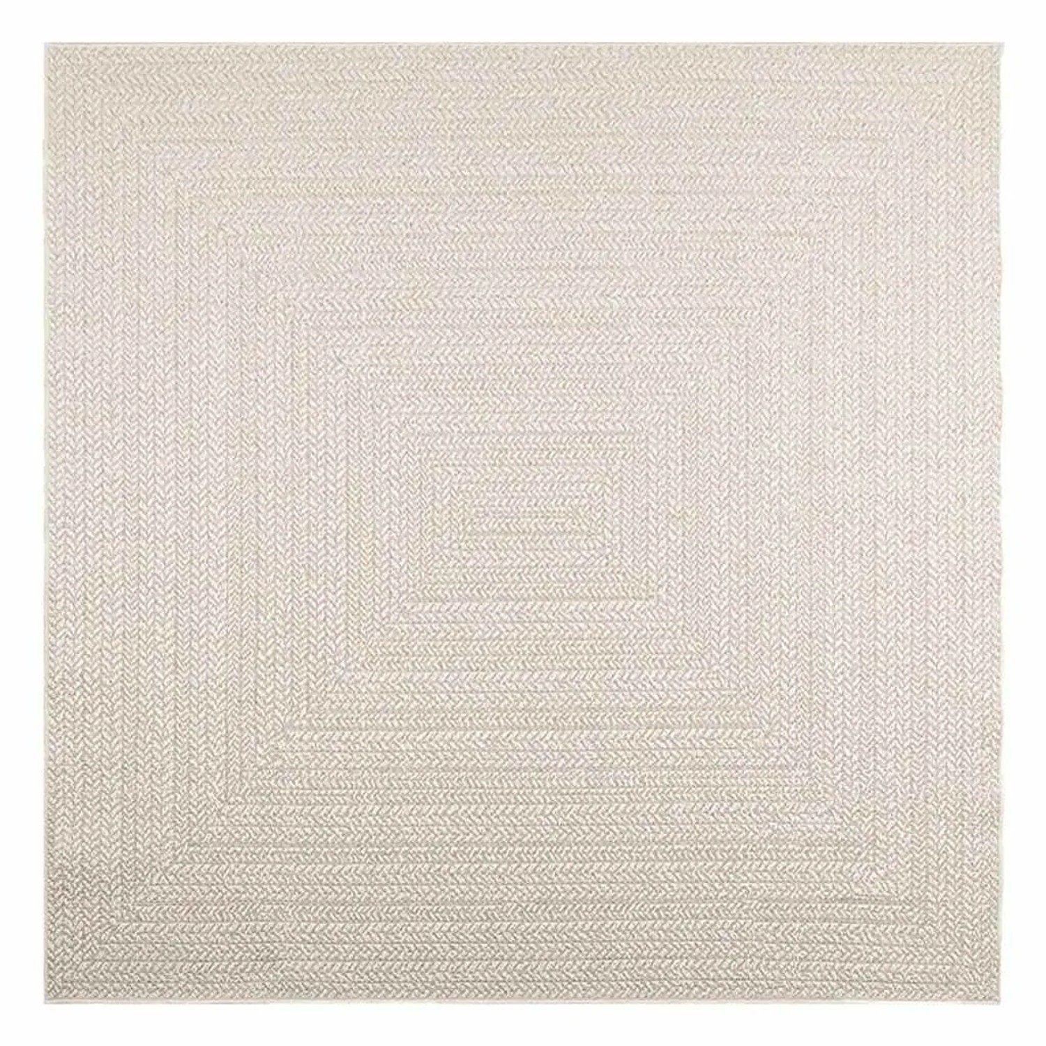 vidaXL Teppich ZIZUR Creme 200x200 cm Jute-Optik Indoor und Outdoor 4010367_3