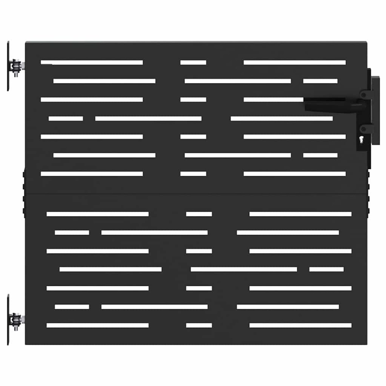 Thumbnail - vidaXL Gartentor Schwarz 105 x 100 cm Pulverbeschichteter Stahl 42015874