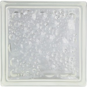 Fuchs Glasstein Savona, 19x19x8 cm, glänzend mit Wassertropfen-Optik.