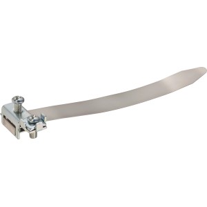 Silberne Erdungsschelle, verzinkt, für Elektroinstallationen und Rohre, 10-38 mm.