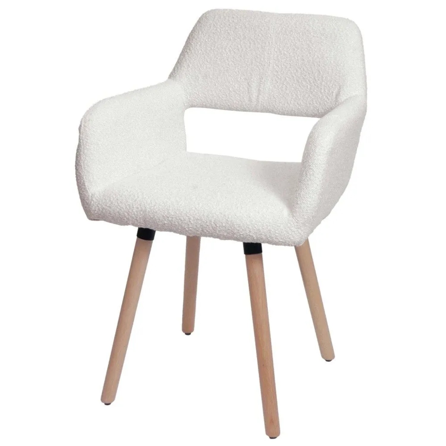 MCW Esszimmerstuhl A50 II Creme Stoff/Textil Boucle 450g/m²