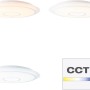Weiße LED-Deckenleuchte Ronny, 56 cm, mit CCT-Funktion zur Farbtemperatursteuerung.