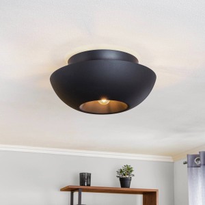 Lucande Deckenlampe Kellina 9639770 Design Modern in Schwarz aus Metall 1-flammig E27 Wohnzimmerleuchte