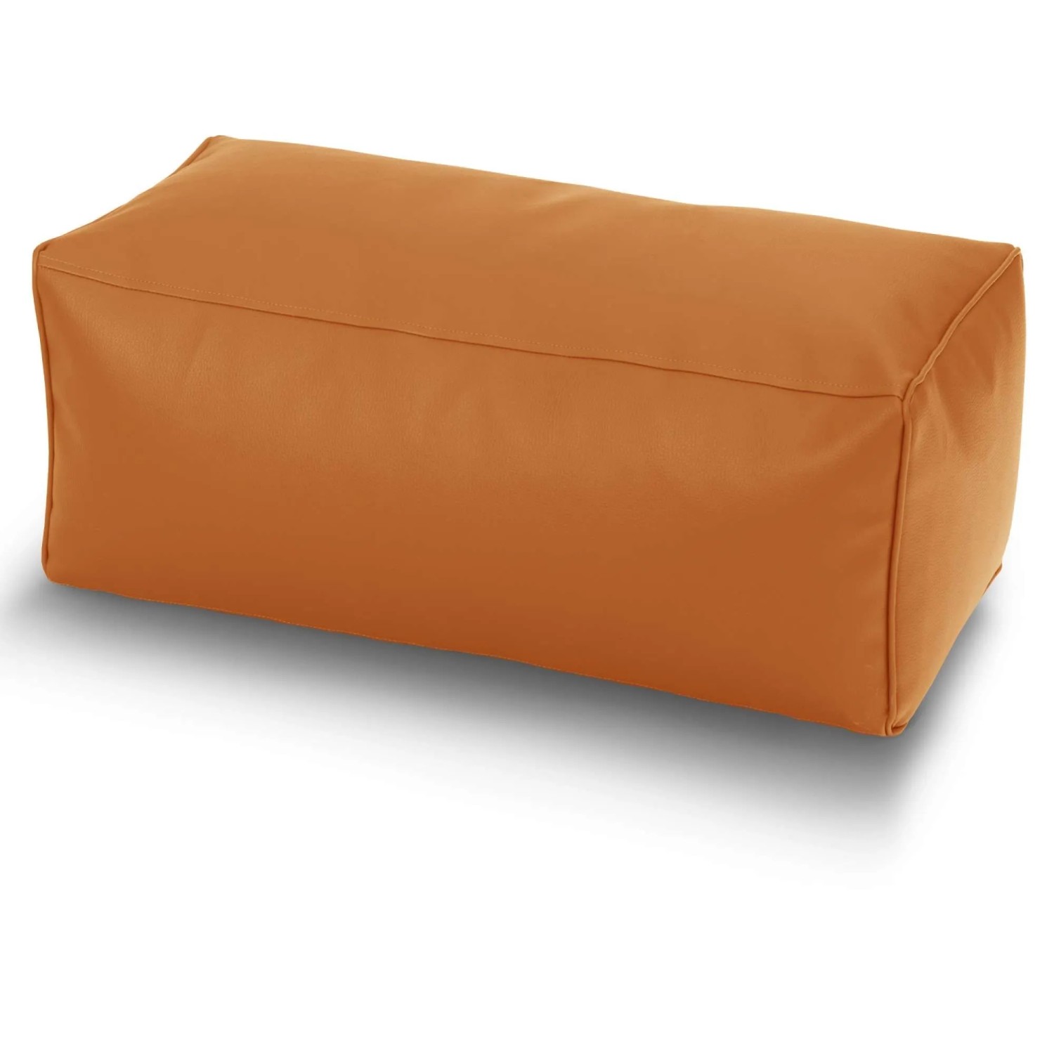 Green Bean Sitzhocker Cube Max 70 x 33 x 28 cm Leder mit EPS-Perlen-Füllung Cognac
