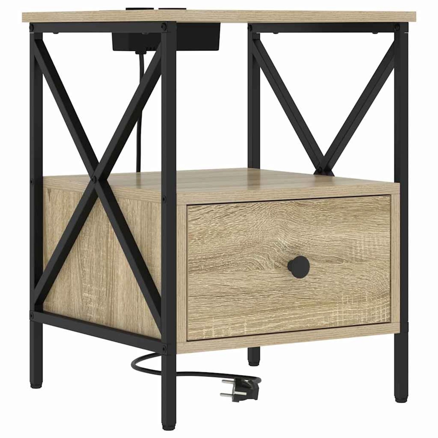 vidaXL Nachttisch Sonoma-Eiche 41,5 x 40,5 x 55 cm Holzwerkstoff 859552 günstig online kaufen