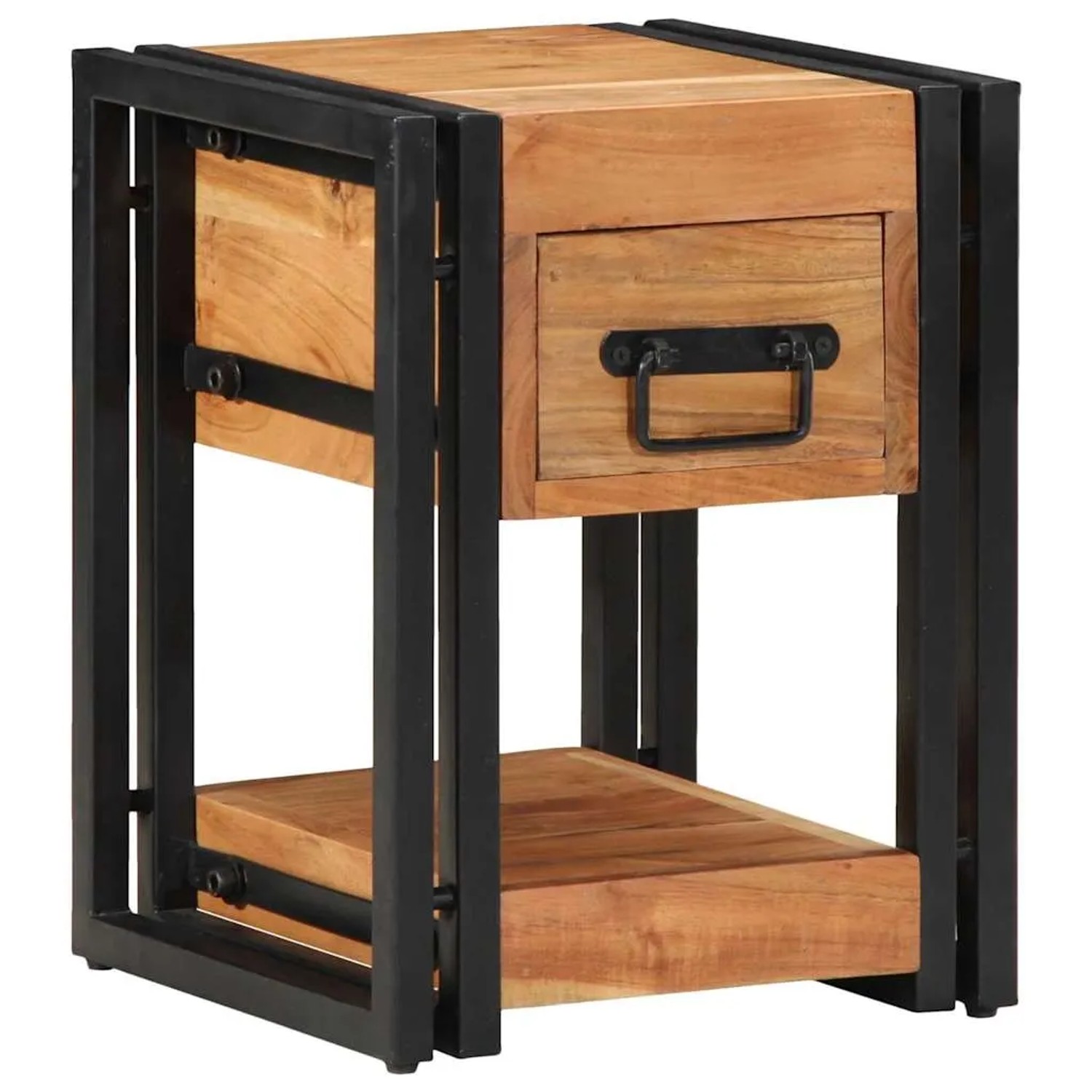 vidaXL Nachttisch Braun 30 x 30 x 40 cm Massivholz Akazie 4016710_3