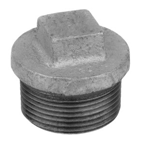 Verzinkter Kirchhoff Stopfen, 33,3 mm (1 AG), aus Temperguss für Stahlrohrsysteme.