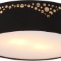 Globo Deckenleuchte Ingeborg, 2-flammig, schwarz mit Dekorstanzungen, 350x100 mm.